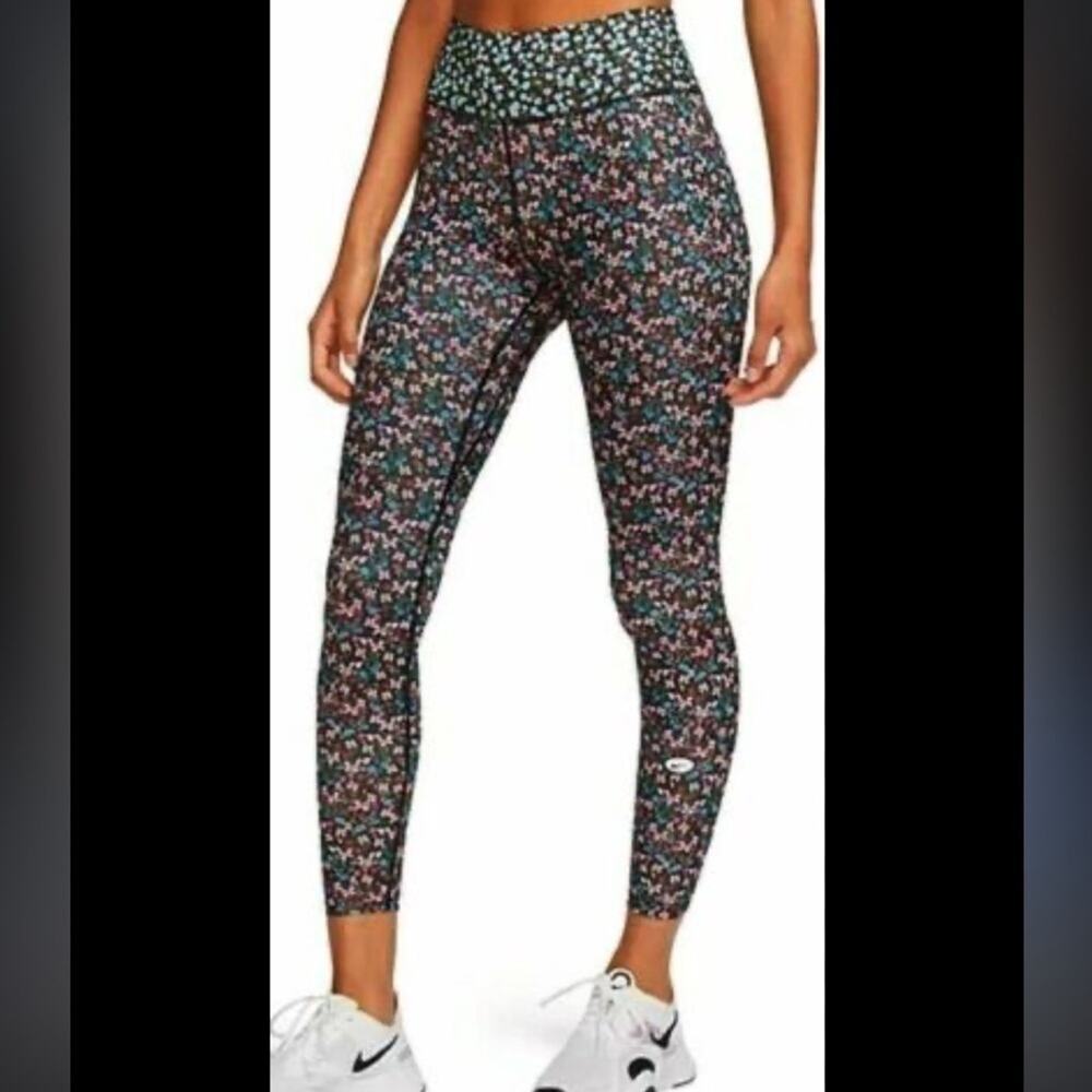 Nike One 7/8 Femme Floral Mixed Print Women's Tights Multicolor size XS